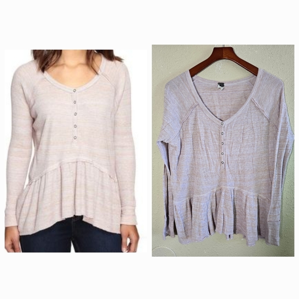 Free People Thermal Waffle Knit Top